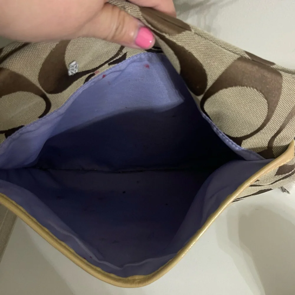 Coach Brown and Cream Crossbody Bag‎